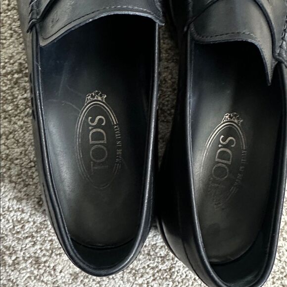 Tod’s Black Leather Men’s Penny Loafers 8.5 main image 7